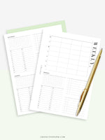 W117 | WO4P, Weekly 24-hour Schedule, To-do List Planner Template