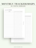 T128 | Monthly Goal & Habit Tracker, MO2P