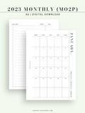 M114_2023 | 2023 Monthly Planner Printable Template (MO2P)
