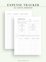 T126 | Expense Tracker in Budget, Spending Log Template