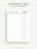 N131-2 | Contents List for Social Media