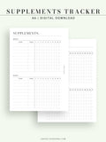 N121-6 | Vitamins & Supplements Tracker, Medication Log Template