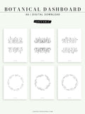 DA109 | Editable Title Dashboard & Cover Bundle, Botanical Template Printable
