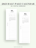 M118_2023 | 2023 Half-Page Calendar, Monthly Task list, Important Events Tracker