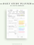 D108 | Daily Study Planner Inserts Printable Template