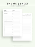 D109 | Daily Schedule Planner & Journal Printable Template, DO2P