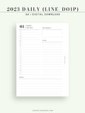D111_C_2023 | 2023 Dated Daily Planner, Lined Layout, Day on a Page