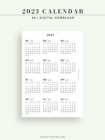 Y104_2023 | 2023 Calendar Planner Inserts Printable