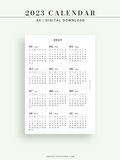 Y104_2023 | 2023 Calendar Planner Inserts Printable
