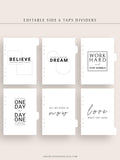 DA102 | Printable Quotes Dashboard & Planner Divider