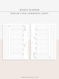W102_H_2 | Horizontal Weekly Planner Printable