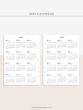 Y104_2023 | 2023 Calendar Planner Inserts Printable