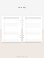 D103 | Daily Task List Printable, To-do List Organizer, Checklist Template