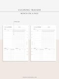 T120 | Monthly+Weekly+Daily Cleaning Tracker, Home Management