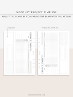 M115 | Monthly Project Timeline Template, Business Planner