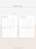 N121-1 | Weight Loss Log, Diet Organizer Template