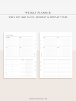 W121 | Weekly Planner, WO2P