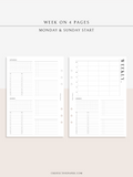 W117 | WO4P, Weekly 24-hour Schedule, To-do List Planner Template