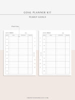 T101 | Goal Setting Planner Bundle Template for Business and Personal