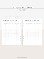 T124 | Sinking Fund Categories, Lists, Tracker Template