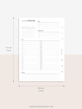 M108 | Monthly Overview, Month on a Page Printable Planner Inserts