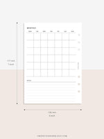 M107 | Month at a Glance, Monthly Overview, Month on 2 Pages