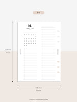 M118_2023 | 2023 Half-Page Calendar, Monthly Task list, Important Events Tracker