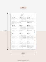 Y104_2023 | 2023 Calendar Planner Inserts Printable
