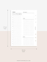 D111_DO1P | Day on a Page, Daily Planner Printable Inserts Template