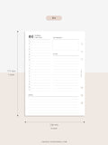 D111_C_2023 | 2023 Dated Daily Planner, Lined Layout, Day on a Page