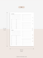 W117 | WO4P, Weekly 24-hour Schedule, To-do List Planner Template