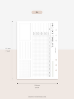 M115 | Monthly Project Timeline Template, Business Planner