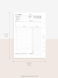 D108 | Daily Study Planner Inserts Printable Template