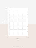 W111 | Weekly Schedule Planner Printable Inserts Template