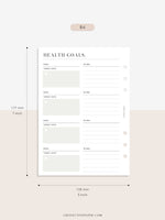 N121-2 | Health Goals Setting Planner, Wellness Journal