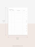 N111 | Vehicle Maintenance Log Printable, Car Repair Tracker Template