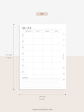 N121-4 | Meal Prep Plan Template, Groceries Shopping List