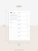 W108_01GX_WO1P_2023 | 2023 Dated Weekly Planner Inserts Printable Template