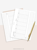 W102_H_2 | Horizontal Weekly Planner Printable