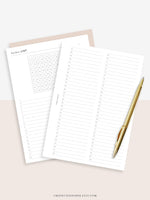 T102 | 100 Bucket List & Dream Log Template