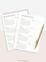 N121-2 | Health Goals Setting Planner, Wellness Journal