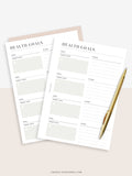 N121-2 | Health Goals Setting Planner, Wellness Journal
