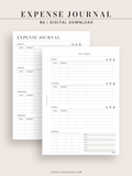 N126 | Expense Journal Pages, Weekly Spending Log, Financial Planner