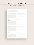 N121-2 | Health Goals Setting Planner, Wellness Journal