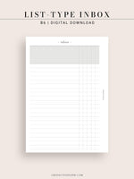 N116 | List-Type Inbox for Task, To-do, Project and Checklist