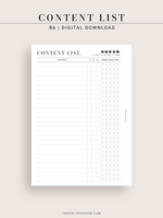 N131-2 | Contents List for Social Media