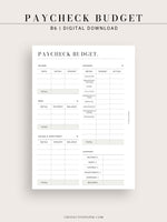 T125 | Paycheck Budget Planner