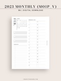 M113_V_2023 | 2023 Monthly Planner Printable (MO1P_Vertical)