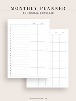 M120 | Basic Monthly Planner, MO2P