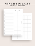 M120 | Basic Monthly Planner, MO2P